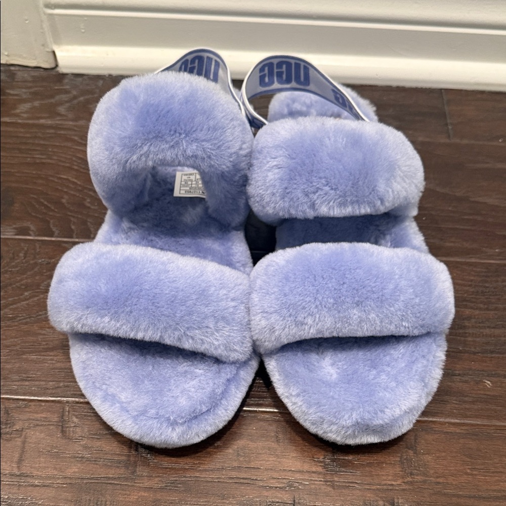 UGG Soft Lavender Fluffy Sandals
